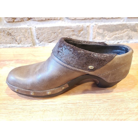 MERRELL Womens Shoes Brown Size 6 Leather Luxe Wrap Clogs Mule Bitter Chocolate - Picture 5 of 13